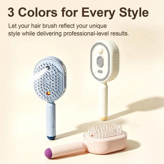 Electric Spray Air Cushion Massage Hair Comb – Anti-Tangle & Essential Oil Mist Brush