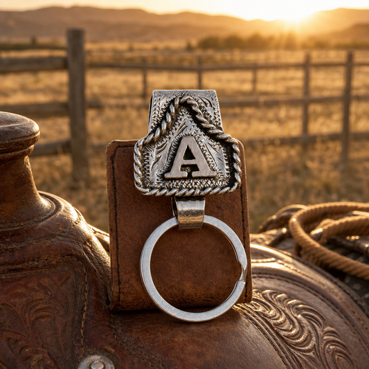 Custom Country Leather Keychain