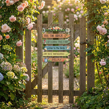 ⏳Time-Limited Special⏰Rustic Wooden Garden Hanging Sign Wall Decor Plaque🏡🪧
